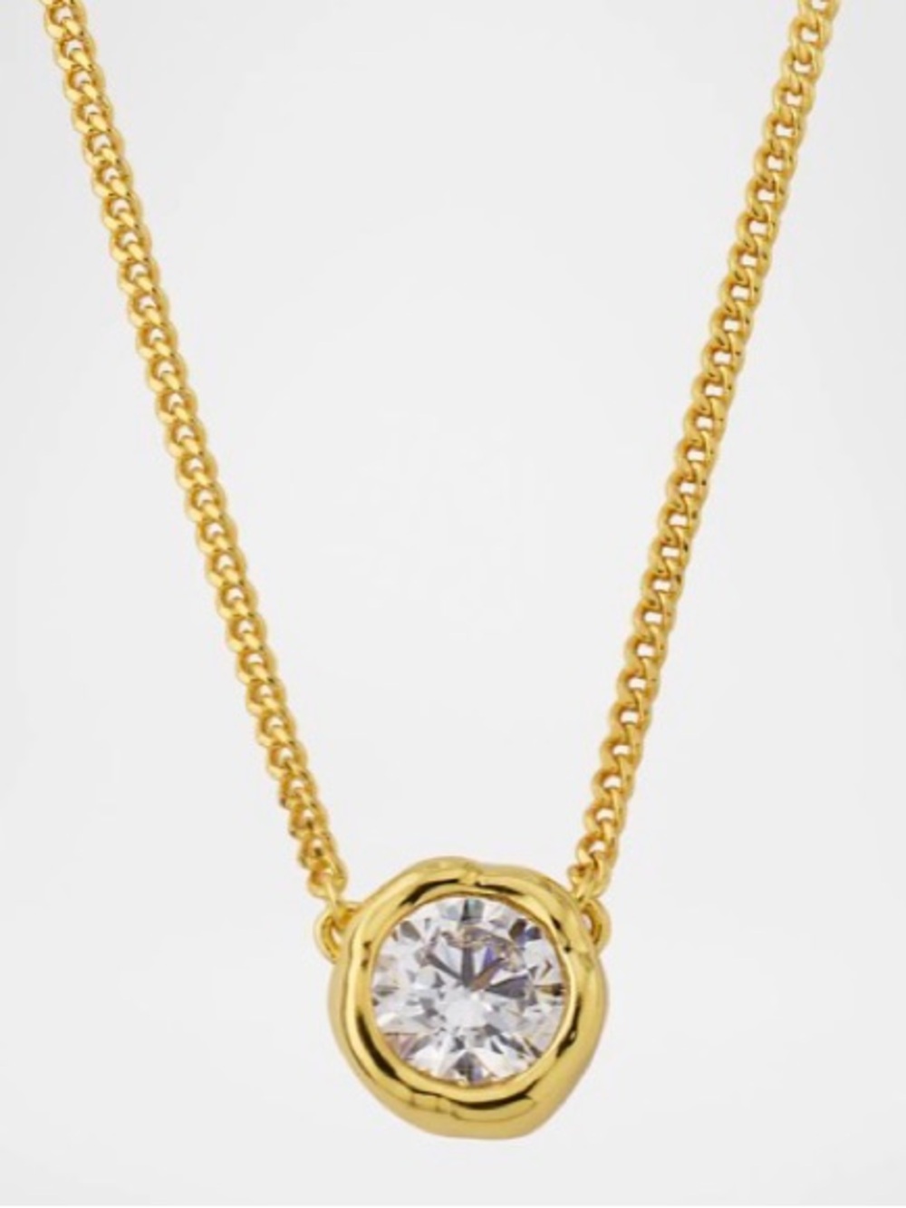 NEW Alexis Bittar Asterales Gold Solitaire C Z Necklace AU14